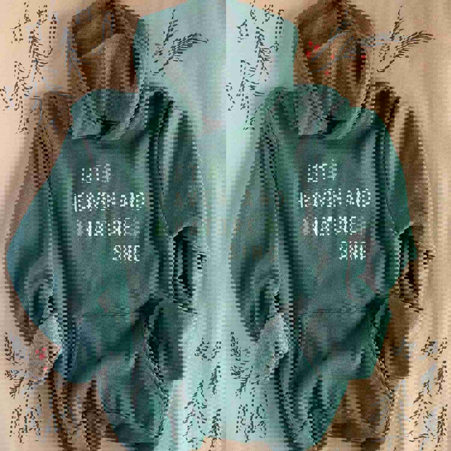 Heaven & Nature Hoodie - Heather Forest Green