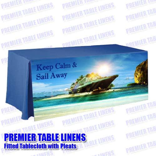 5 Custom Printed Fitted Table Cover - Front Panel Print