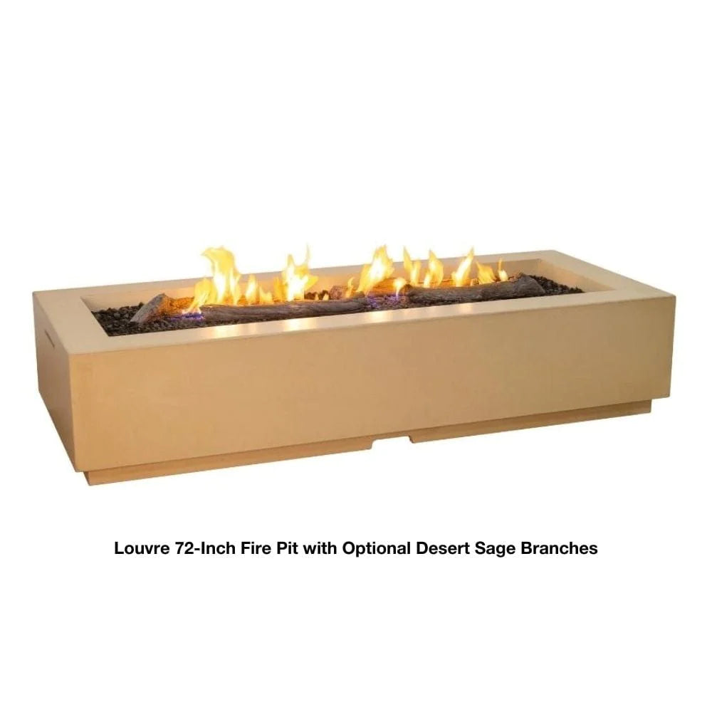 American Fyre Designs Louvre Long Rectangular Gas Fire Pit - 72-Inch