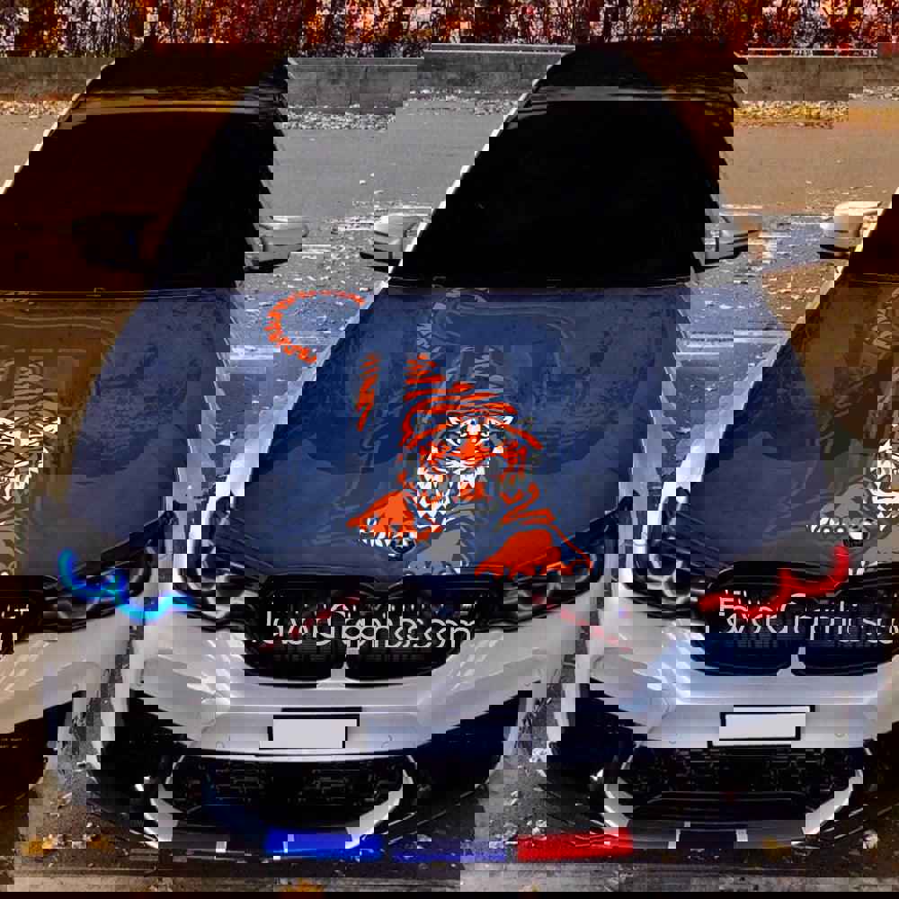 Detroit Tigers Itasha Car Vinyl Hood Wrap Decal Sticker