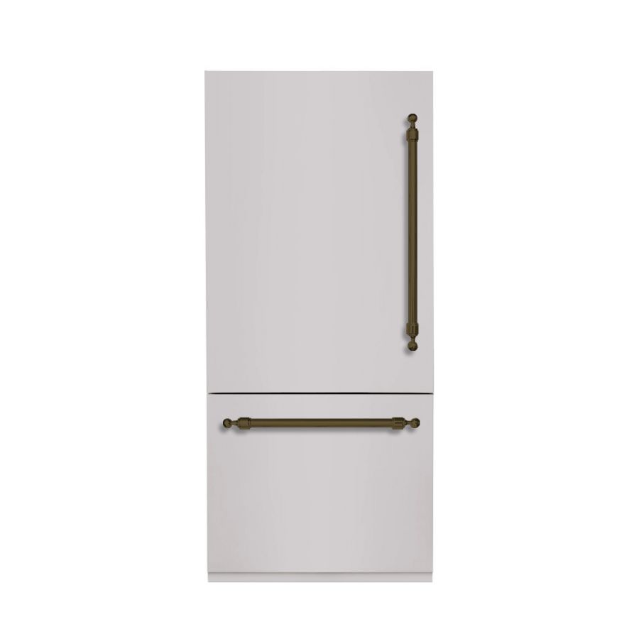 Hallman 36 Built-In Refrigerator with Interior Filtered Water Dispenser and Bottom Mount Freezer