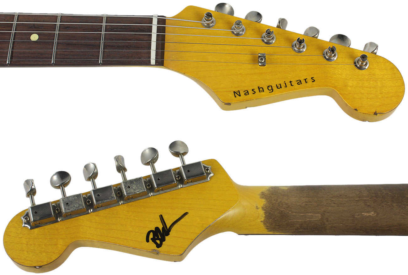Nash S-63 Guitar, 3-Tone Sunburst, Gold PG, Light Aging - Vintage Strat Model