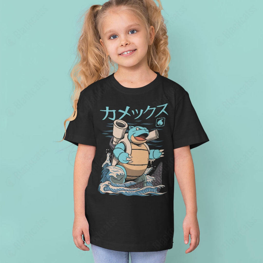 PKM Blastoise Water Kaiju Kid Custom Graphic T-Shirt