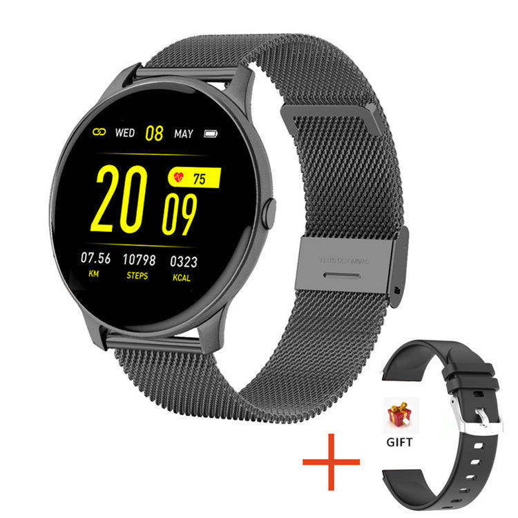 2022 KW19 Smart Watch for Women - Heart Rate & Blood Pressure Monitor, Fitness Tracker for Men & Women, Compatible with Android & iOS