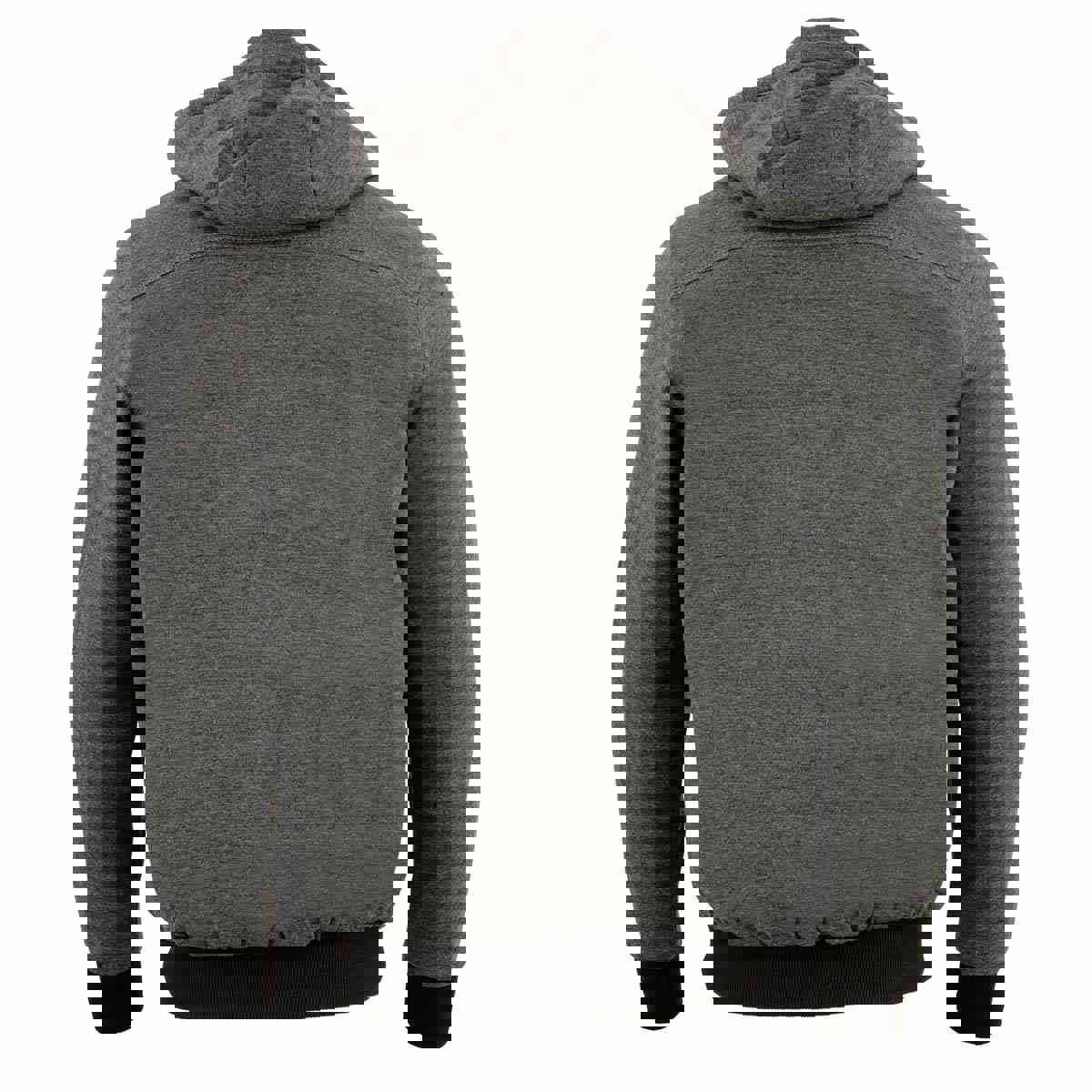 Nexgen Heat MPM1713SET12v Mens Grey Heated Front Zipper Hoodie Jacket with Battery Pack for Outdoor Activities