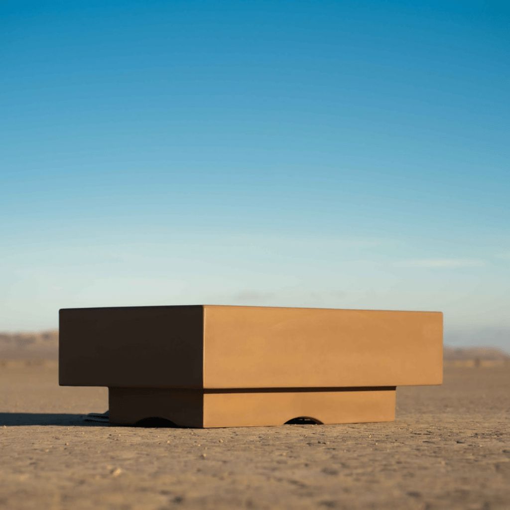 The Outdoor Plus 96 Del Mar GFRC Concrete Rectangle Natural Gas Fire Pit Table