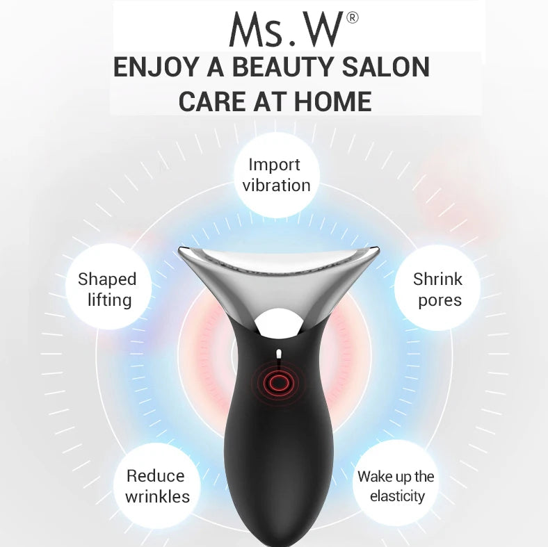 Ms.W New Home-Use 5 in 1 Skin Care Anti-aging Face & Neck Lifting Massager Beauty Tools