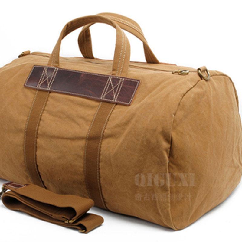 Men's Waxed Canvas Weekender Bag - Durable Travel & Overnight Bag
