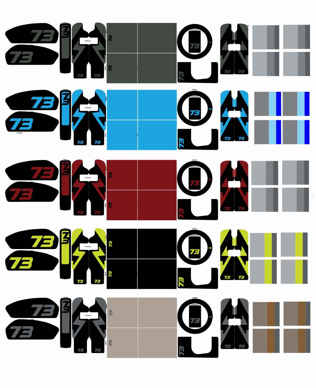 Super 73 Adventure Series Replica Decal Kit for Rx/S2 Bikes