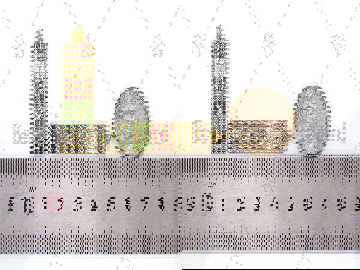 Colorful CZ Micro Pave Love Word Pendant - 18K Gold Filled Charm for Necklace & Bracelet