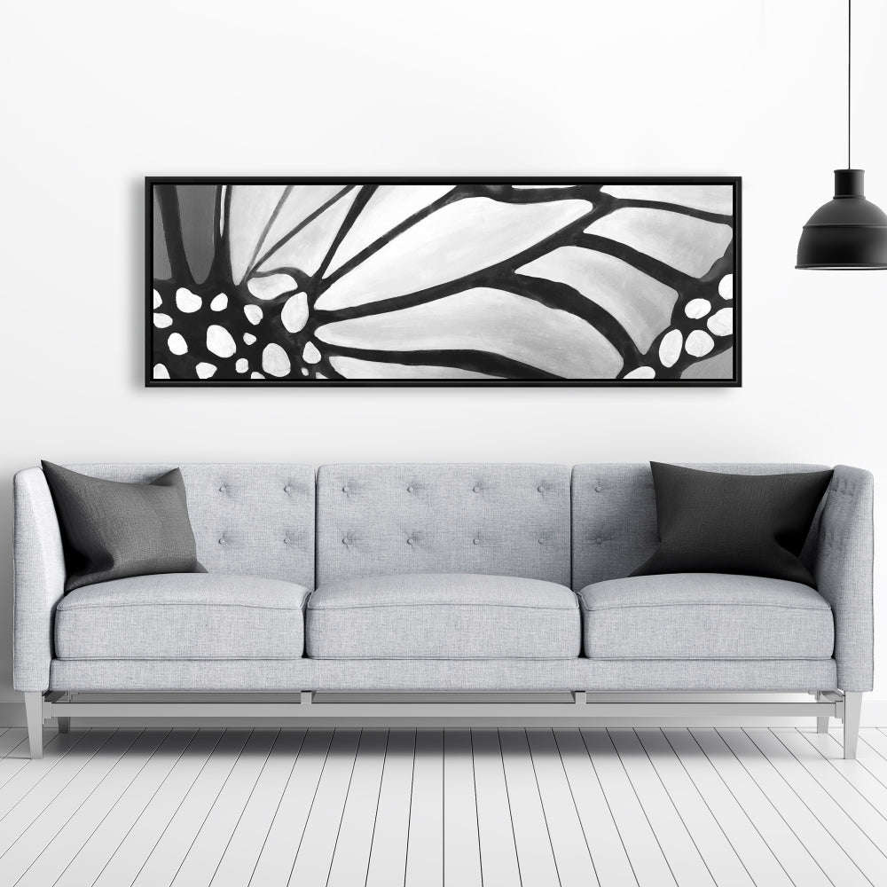 Monarch Wings Closeup - Fine Art Gallery Wrapped Canvas 16x48