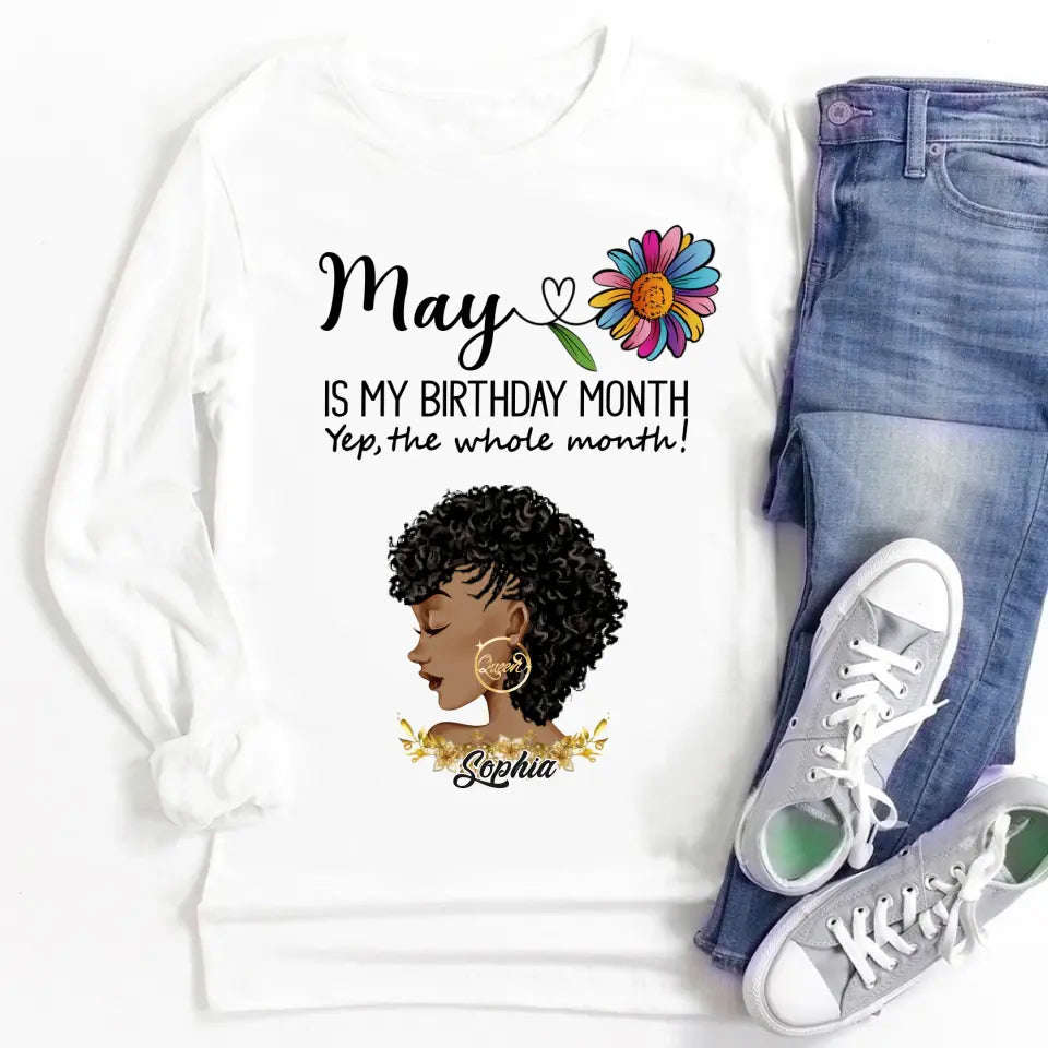 May Birthday Shirt - Custom Queens Are Born In May Tee for Women