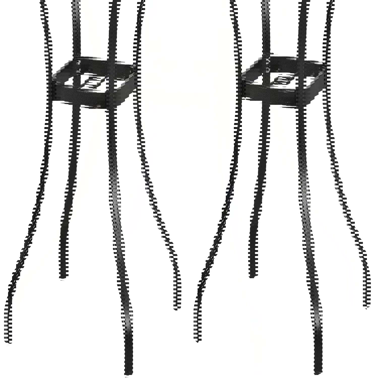 TOPMAX Outdoor Patio PE Wicker 5-Piece Counter Height Dining Table Set with Umbrella Hole and 4 Foldable Chairs, Brown