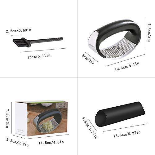 Rhodesy Stainless Steel Garlic Press Rocker - Easy Crush & Mince Kitchen Gadget