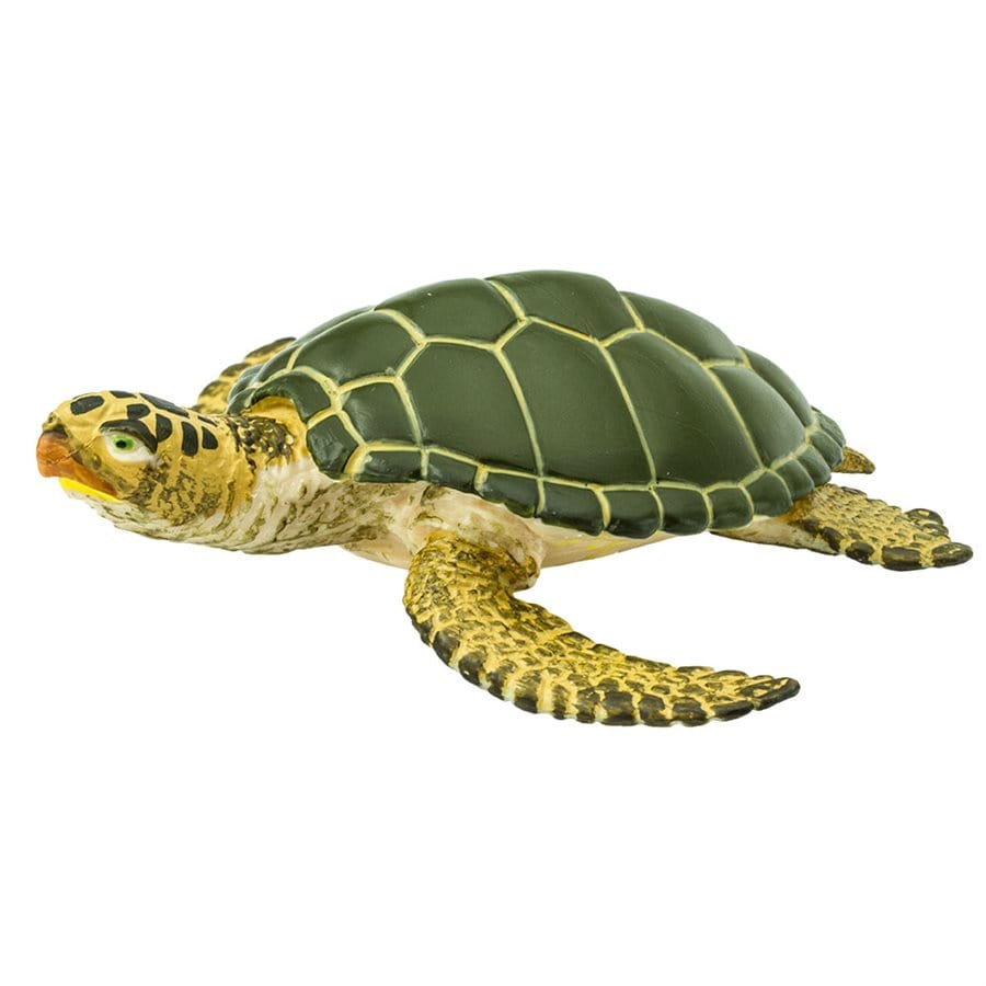 Green Sea Turtle Toy - Hand Painted & Detailed Figurine
