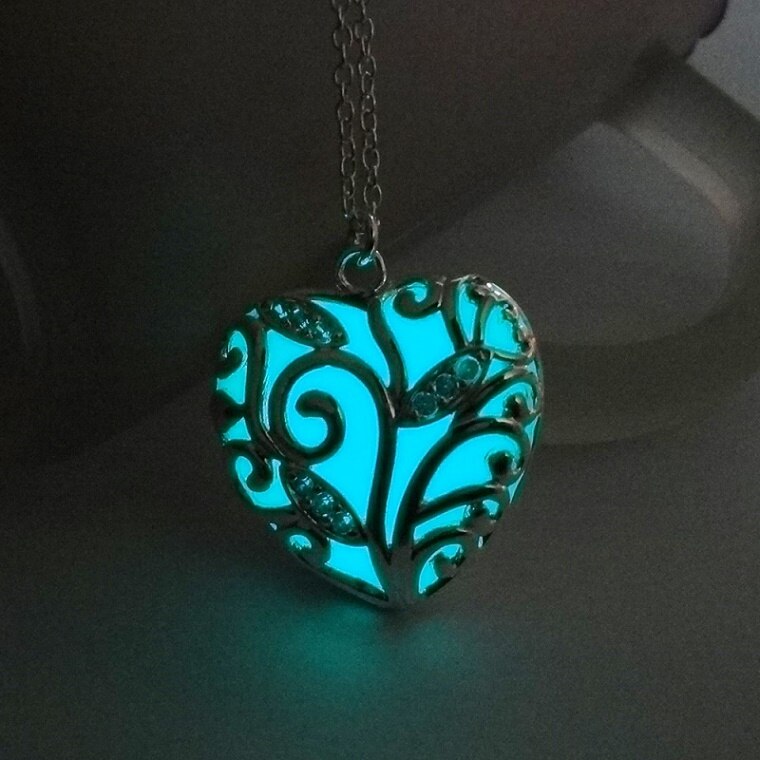 Glowing Hearts Pendant Necklace