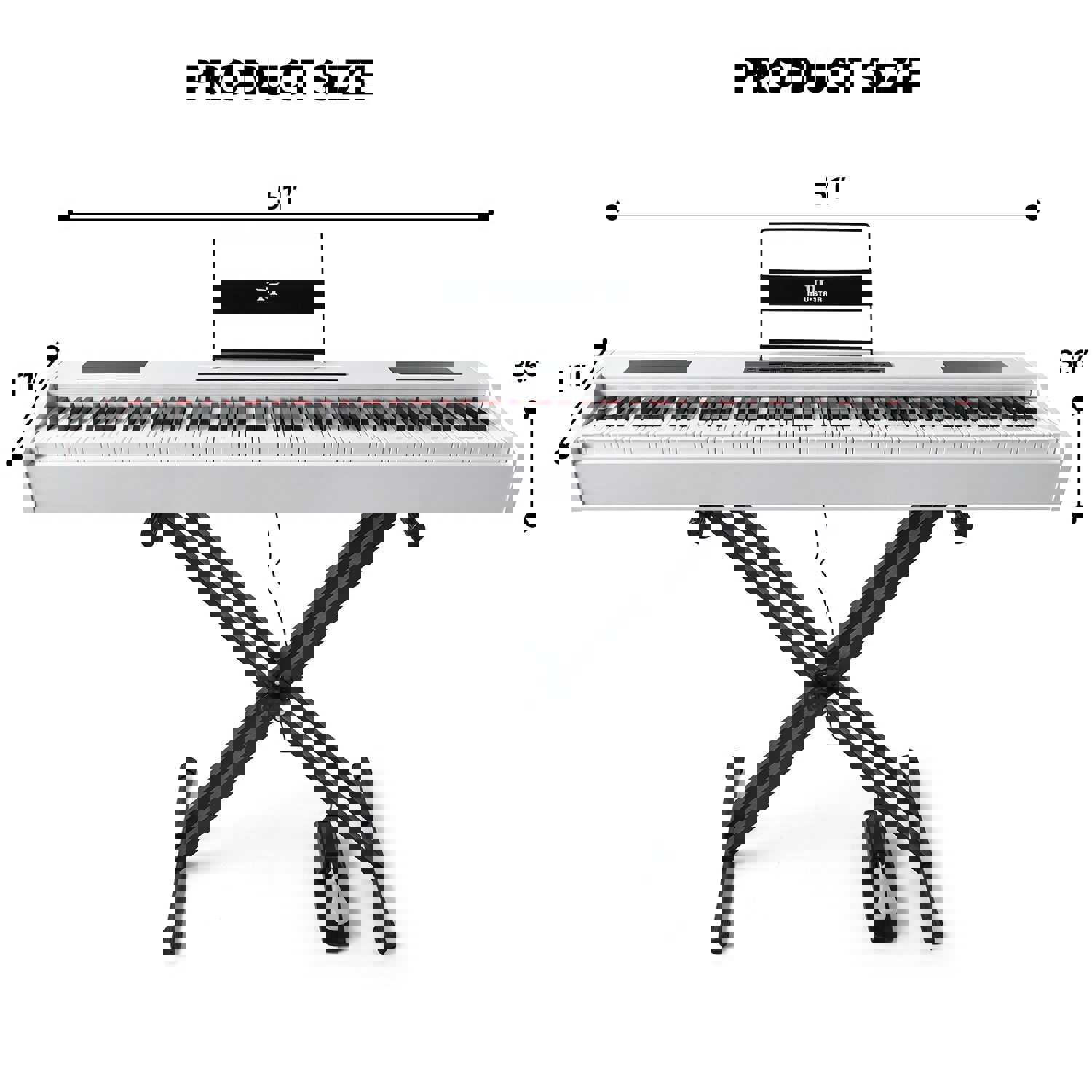MUSTAR MDP-1300 88 Key Weighted Piano Keyboard with Bluetooth, Hammer Action, and Sustain Pedal