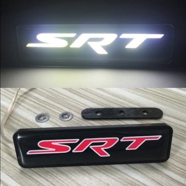 SRT LED Light Front Grille Emblem Decal Badge for Dodge Ram Challenge Charger