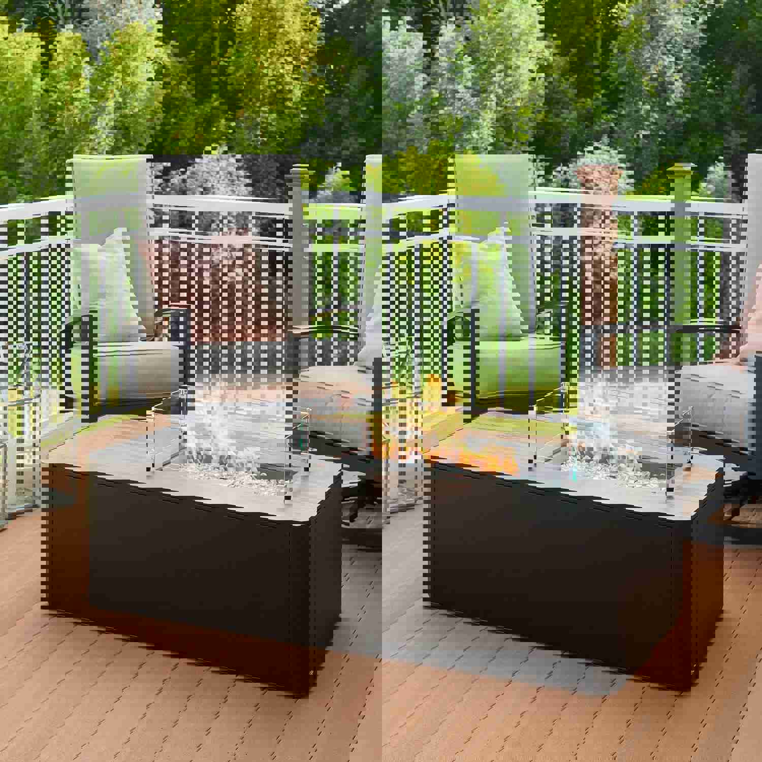 Kinney Rectangular Gas Fire Pit Table