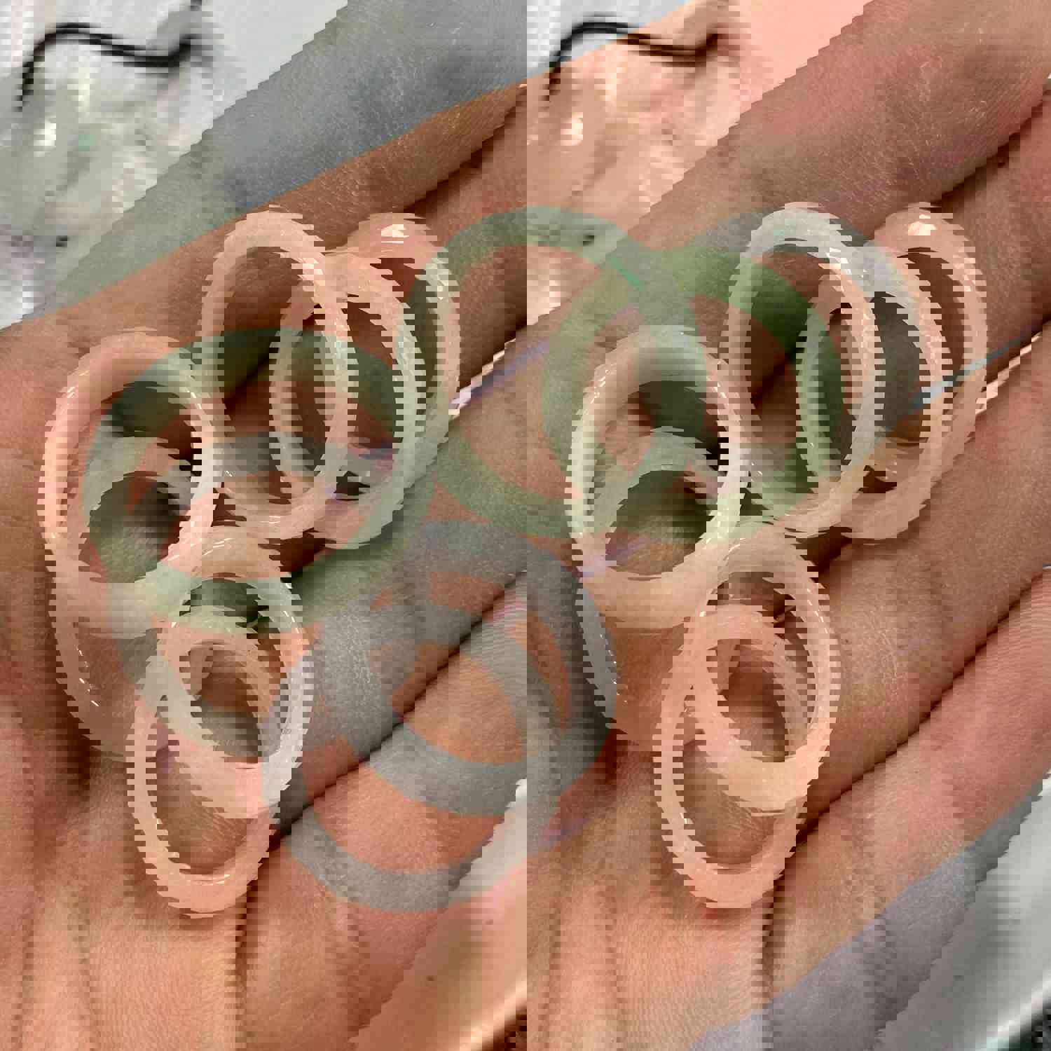 US Size 5-10 Natural Grade A Jadeite Diamond Cut Multi Facet Ring - Myanmar Jade Jewelry