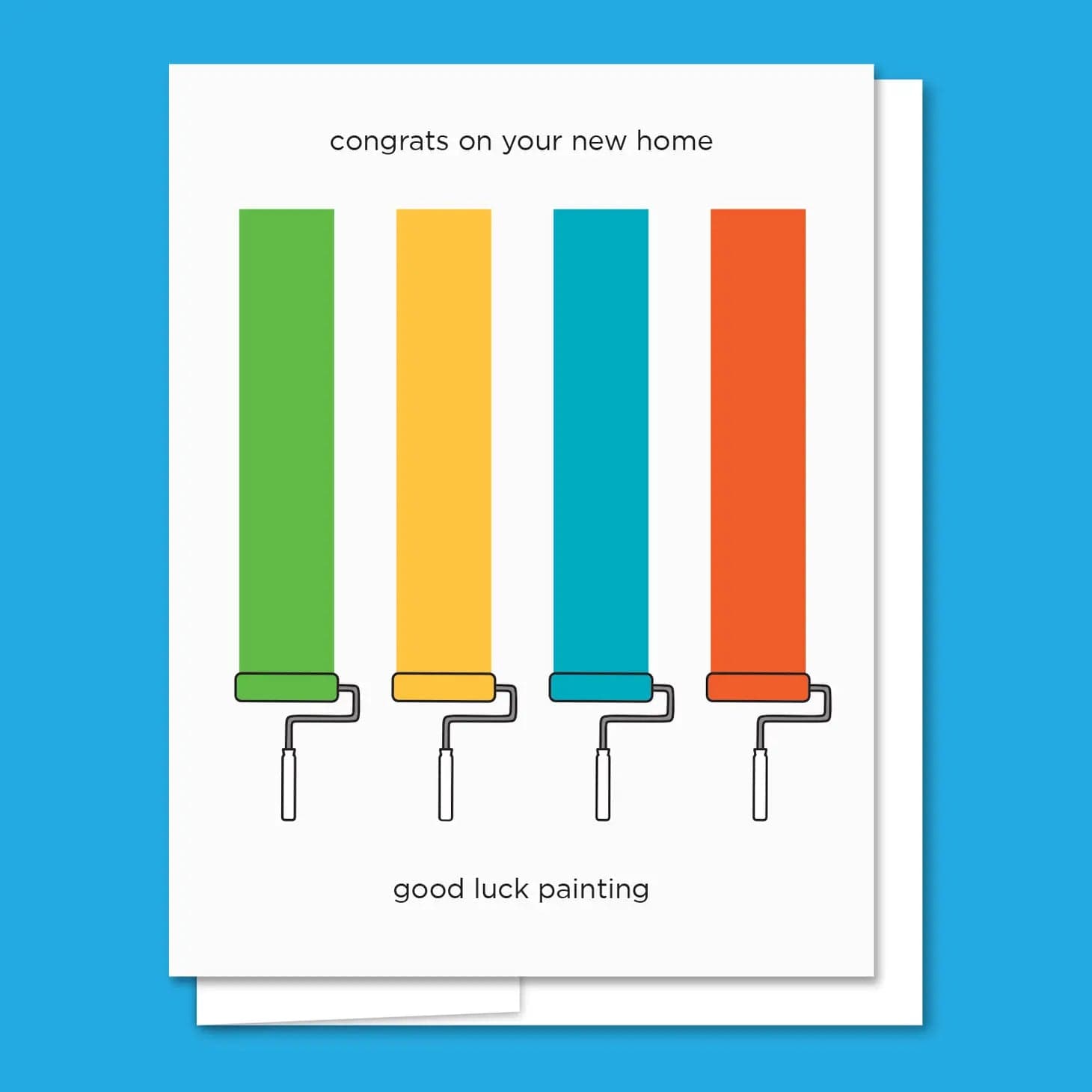 Painting New Home Card - Handmade Letterpress Greeting Card