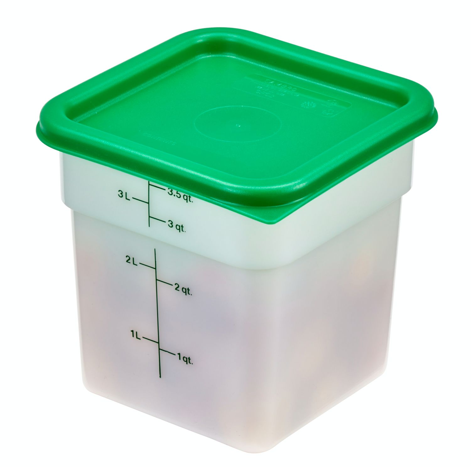 Cambro SFC2-452 Camsquares Green Square Lid for 2 and 4 qt Food Containers