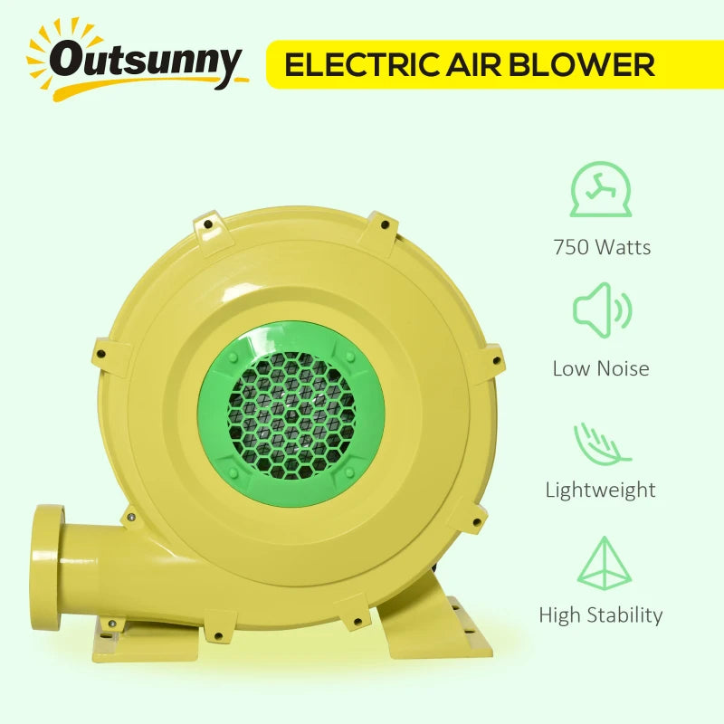 Outsunny 750-Watt Electric Air Blower for Inflatable Bounce Houses and Swimming Pools