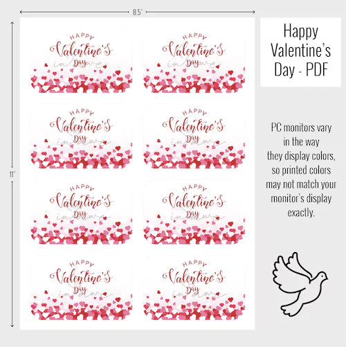 DIY Valentine Heart Confetti Craft Kit - Instant Digital Download for All Ages