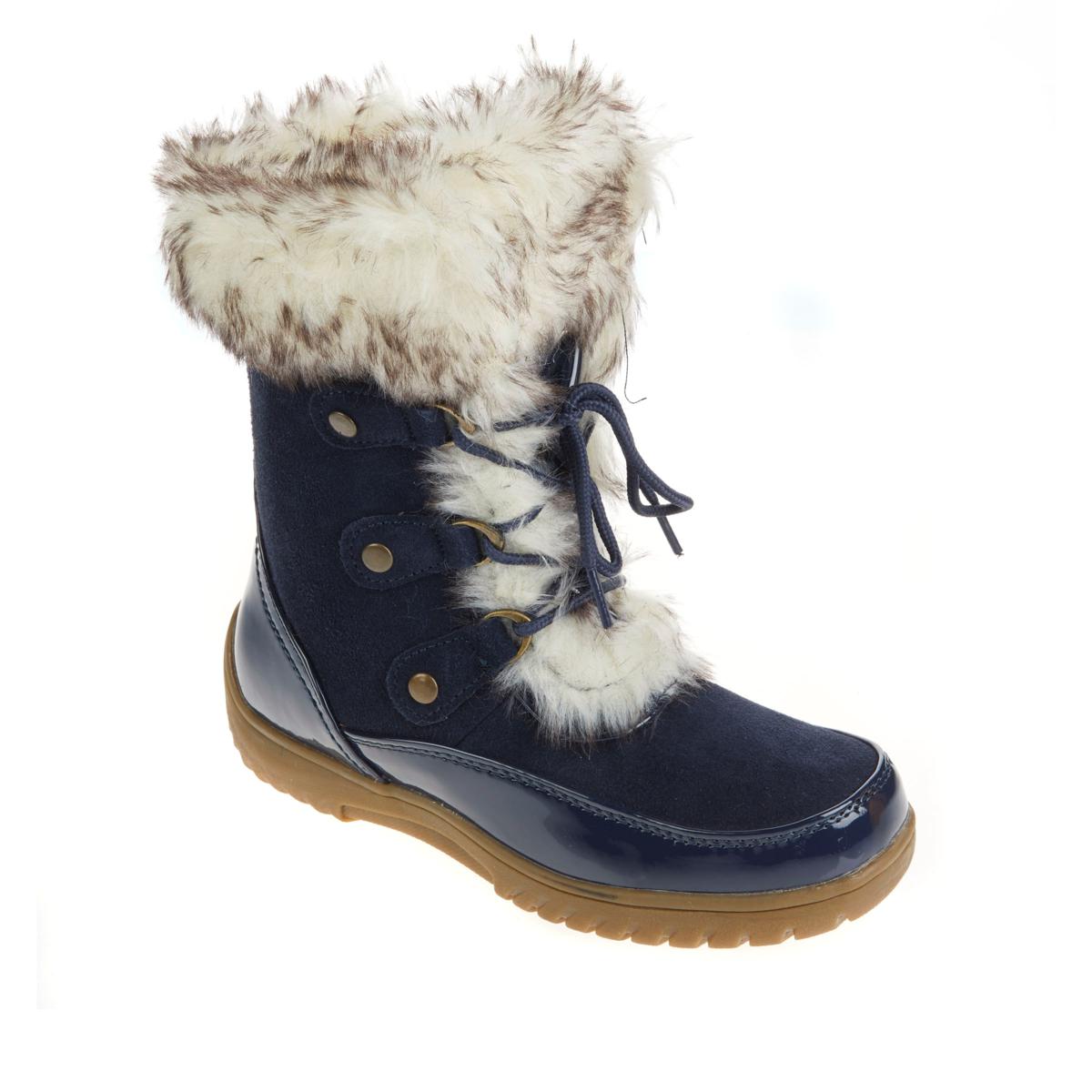 Sporto Minor Waterproof Suede Mid-Calf Boot with Faux Fur Trim