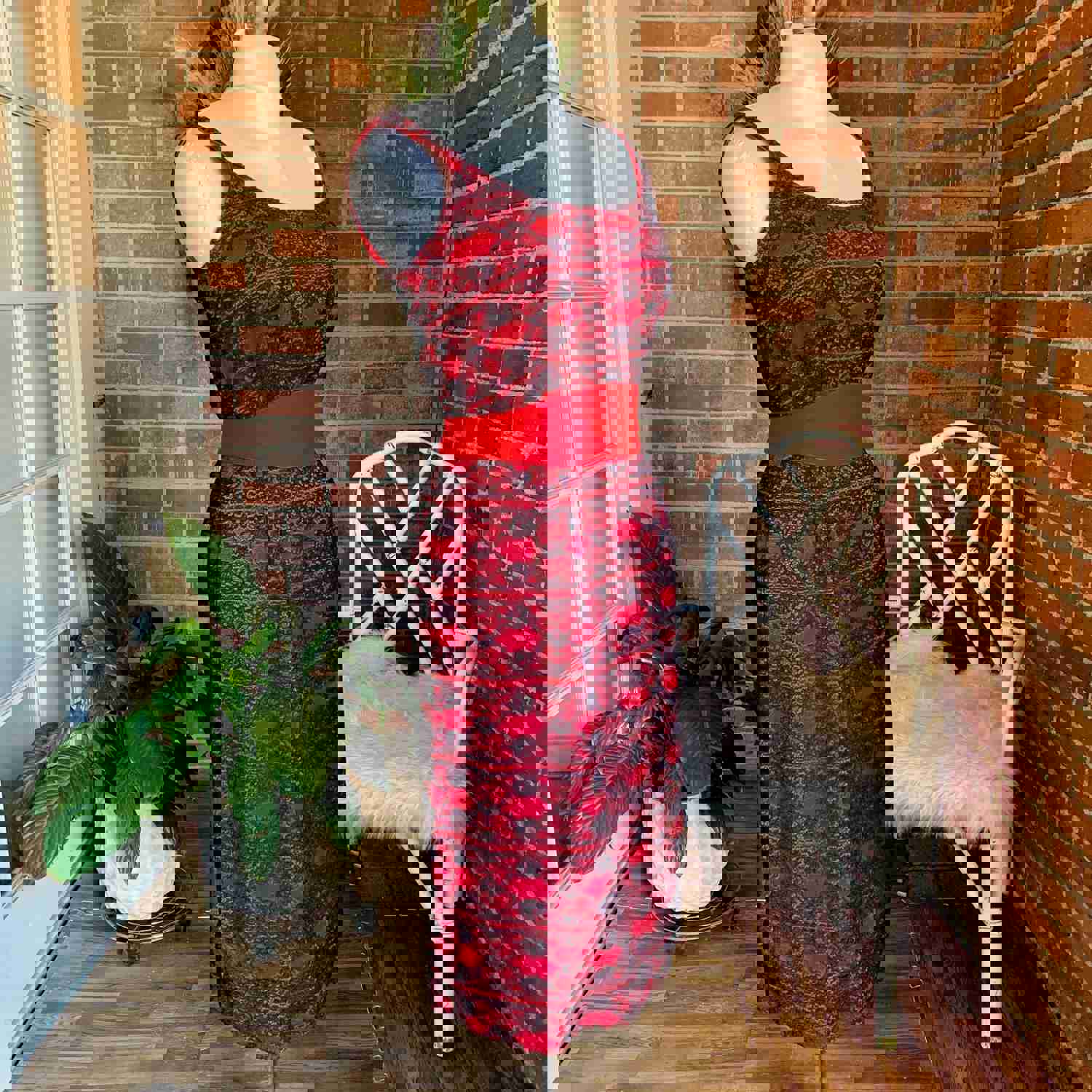 1950s Red & Black Lace Dress and Overcoat - Vintage Jackie Morgan Set