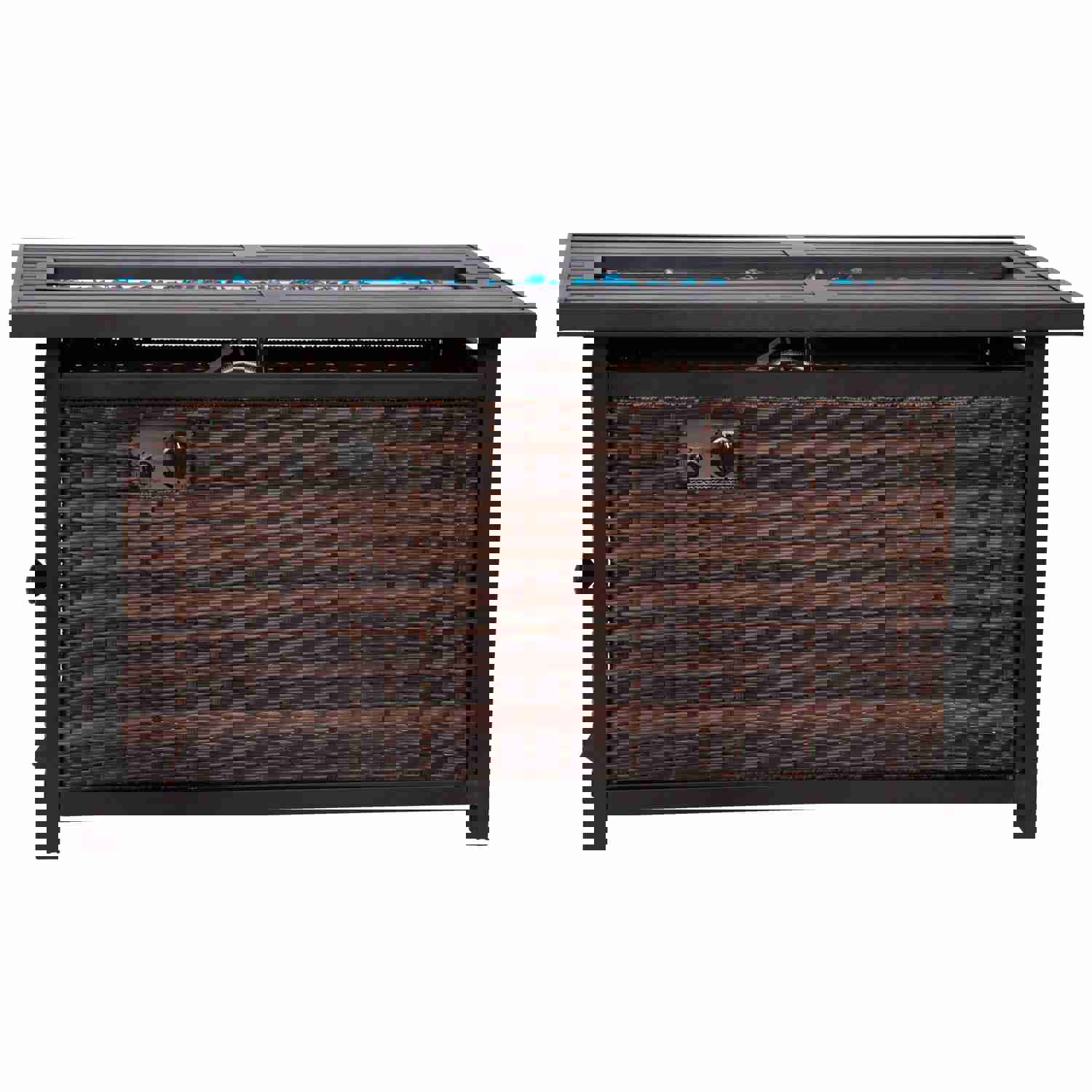 Olympia Outdoor Propane Gas 50,000 BTU Fire Pit Table with Stainless Steel Tabletop