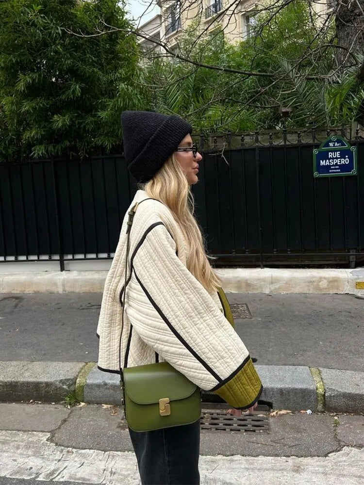 Casual Contrast Single Vreasted Jacket