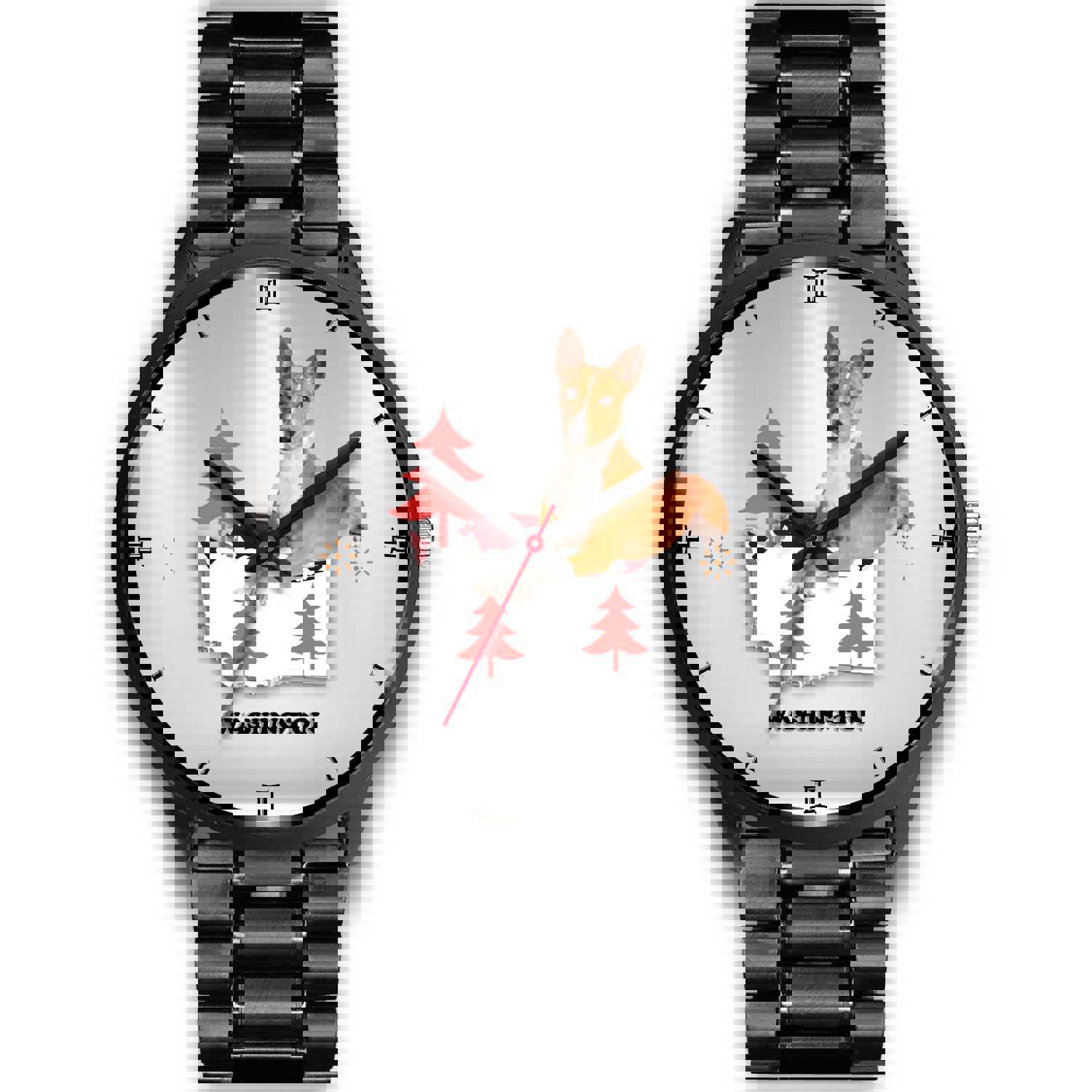 Basenji Dog Washington Christmas Special Wrist Watch