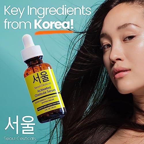 SeoulCeuticals Chebula Active Serum For Face - Korean Anti-Aging Skincare with Hyaluronic Acid & Spotted Orchid