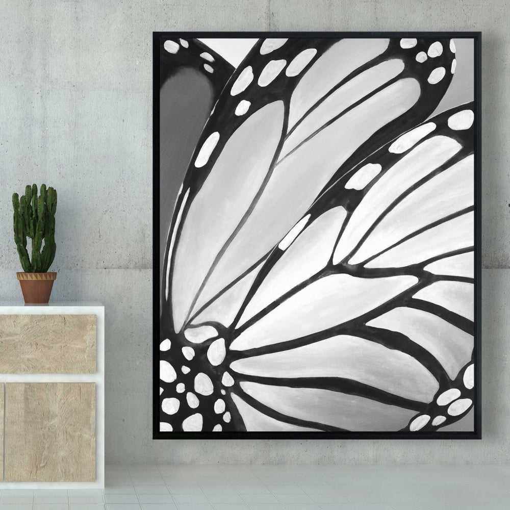 Monarch Wings Closeup - Fine Art Gallery Wrapped Canvas 16x48