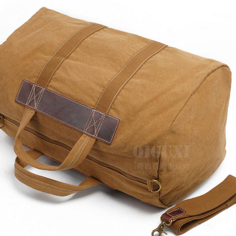 Men's Waxed Canvas Weekender Bag - Durable Travel & Overnight Bag