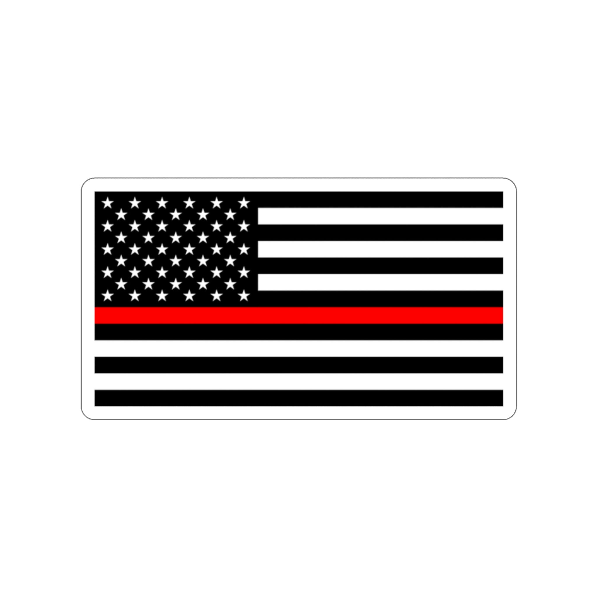 Thin Red Line Flag Decal - Indoor & Outdoor Use