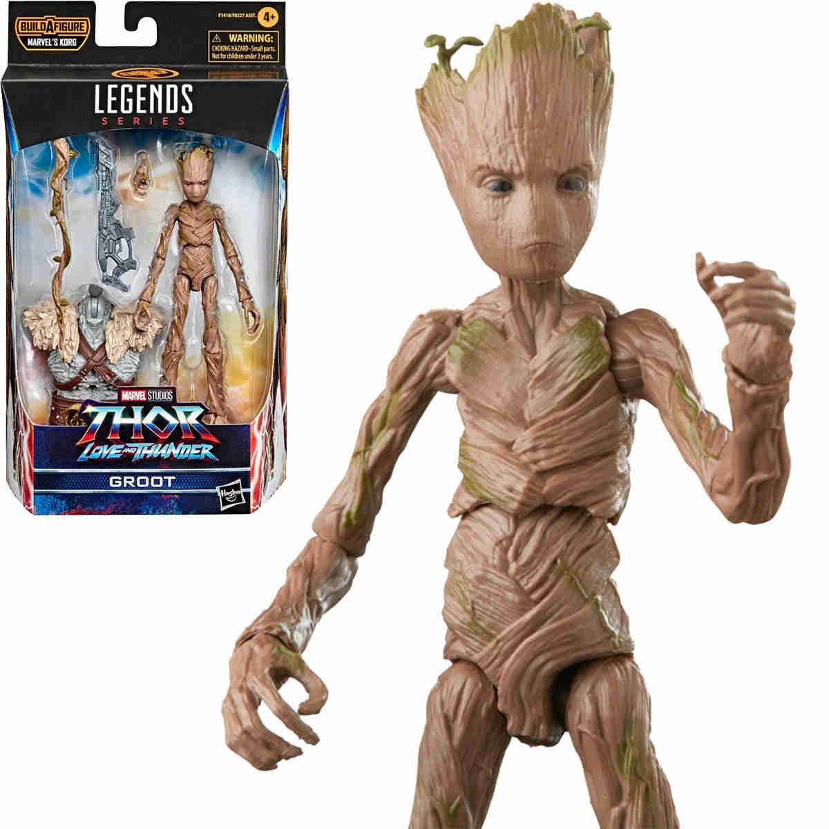 Groot Thor: Love and Thunder Marvel Legends 6-Inch Action Figure BAF Korg
