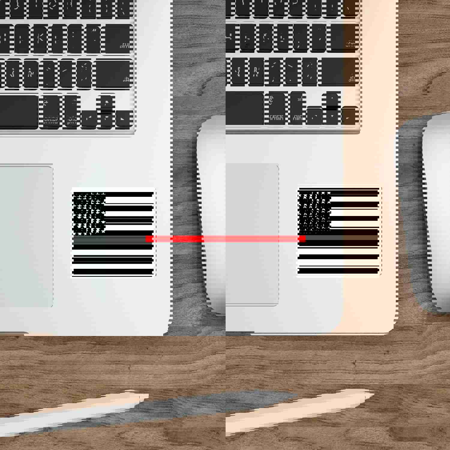 Thin Red Line Flag Decal - Indoor & Outdoor Use