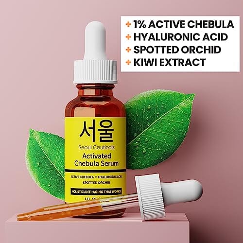 SeoulCeuticals Chebula Active Serum For Face - Korean Anti-Aging Skincare with Hyaluronic Acid & Spotted Orchid