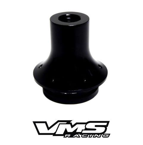 VMS Racing Shift Boot Adapter for Mazda, Nissan, Mitsubishi Manual Transmission - 10x1.25mm (Black/Silver)