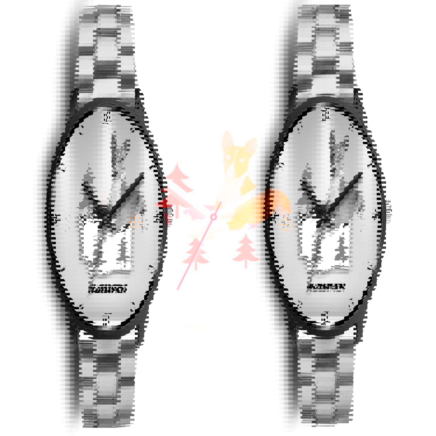 Basenji Dog Washington Christmas Special Wrist Watch