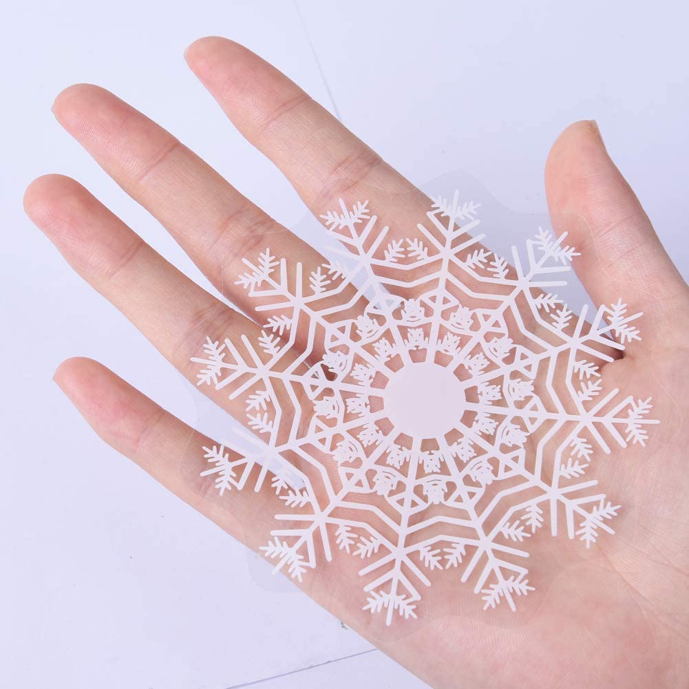 TMCCE 232 Piece Christmas Snowflake Window Decal Stickers - Xmas Holiday Decorations