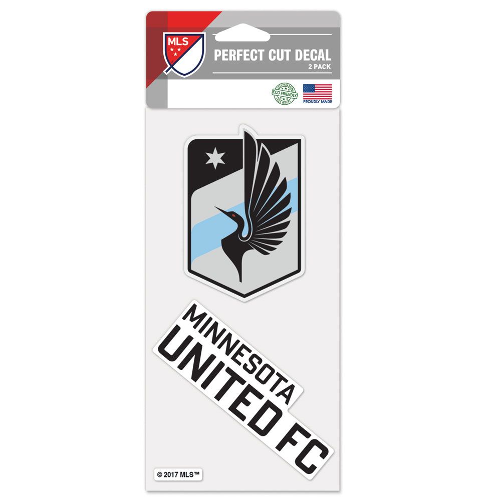 Minnesota United FC 2-Pack 4 x 4 Perfect Cut Color Decals