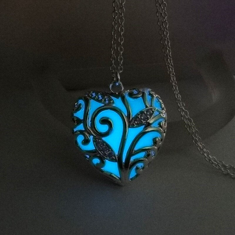 Glowing Hearts Pendant Necklace