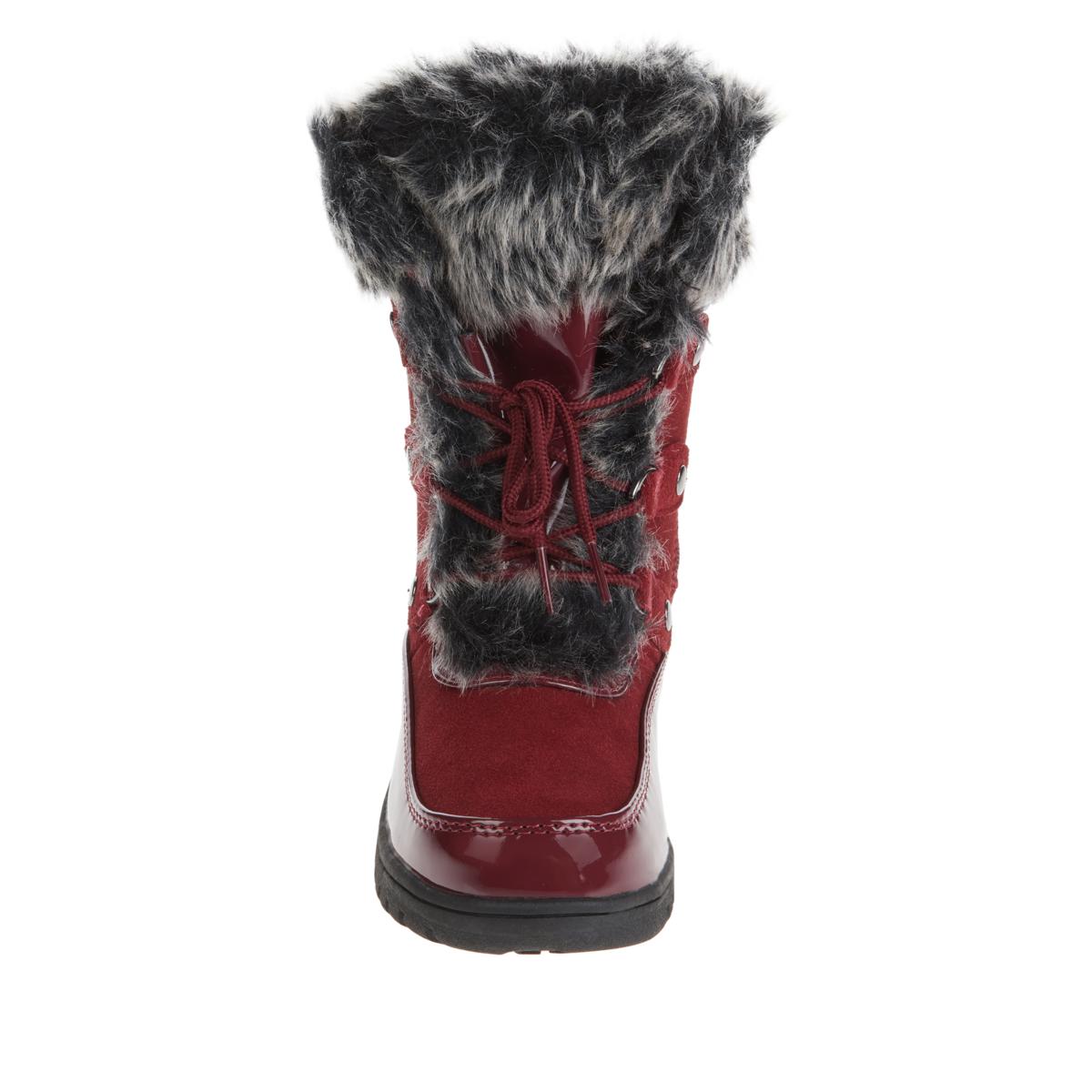 Sporto Minor Waterproof Suede Mid-Calf Boot with Faux Fur Trim