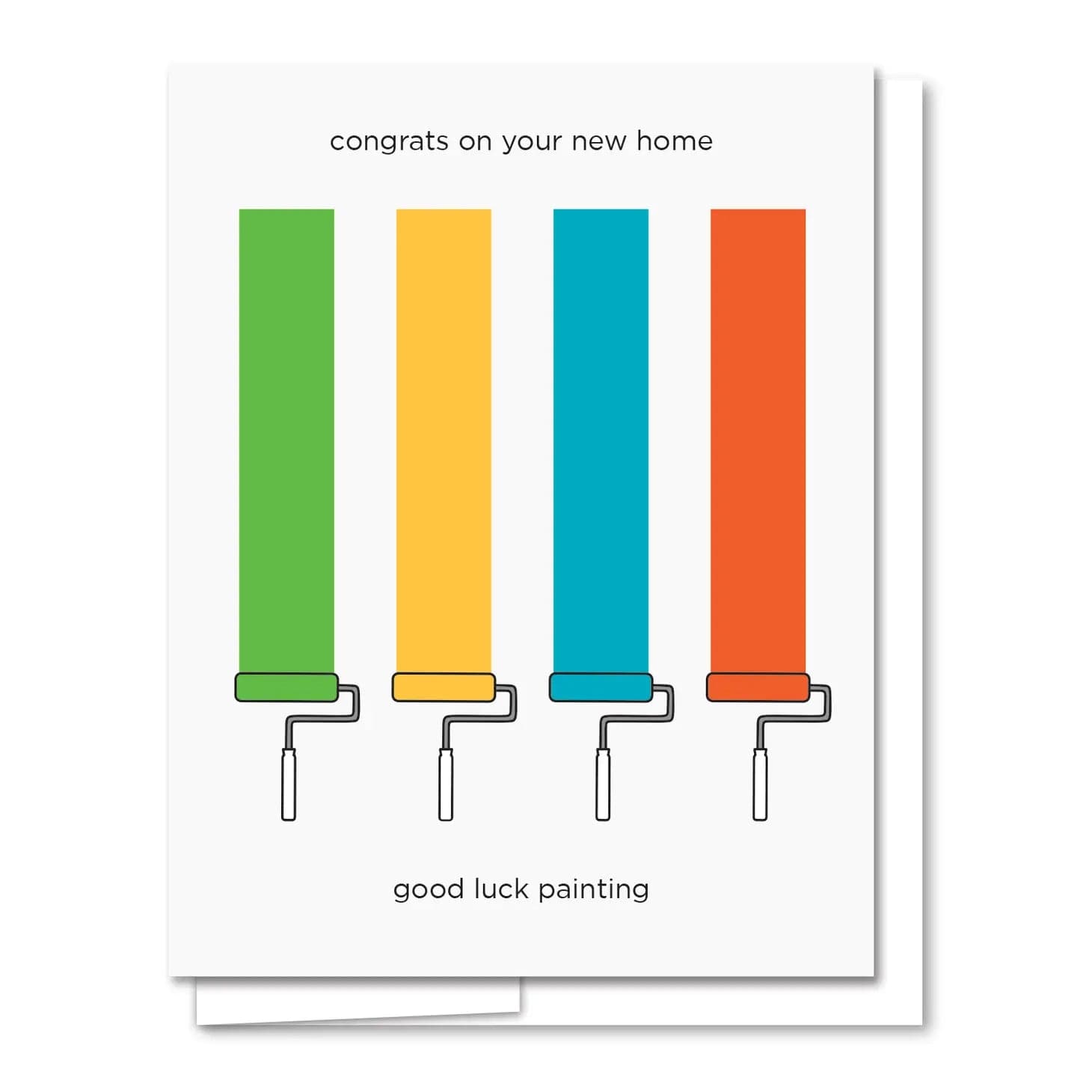 Painting New Home Card - Handmade Letterpress Greeting Card