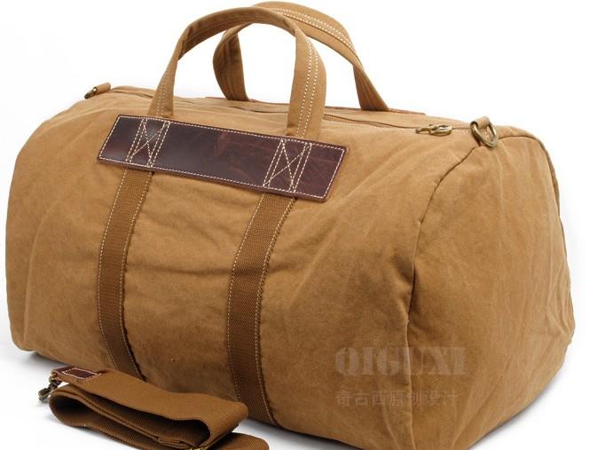 Men's Waxed Canvas Weekender Bag - Durable Travel & Overnight Bag