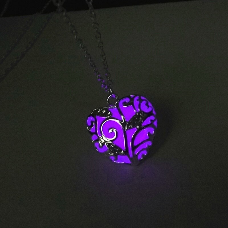 Glowing Hearts Pendant Necklace