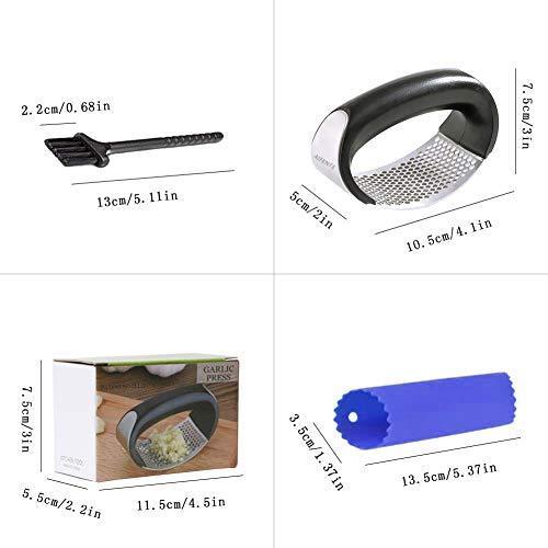 Rhodesy Stainless Steel Garlic Press Rocker - Easy Crush & Mince Kitchen Gadget